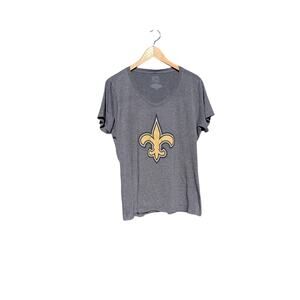 NFL Football Team New Orleans Saints Sports Fall Tailgating Pro Line V Neck XL